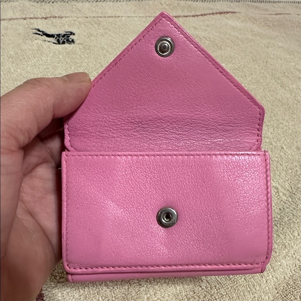 Balenciaga Pink Tri-Fold Compact Wallet - Picture 7 of 12